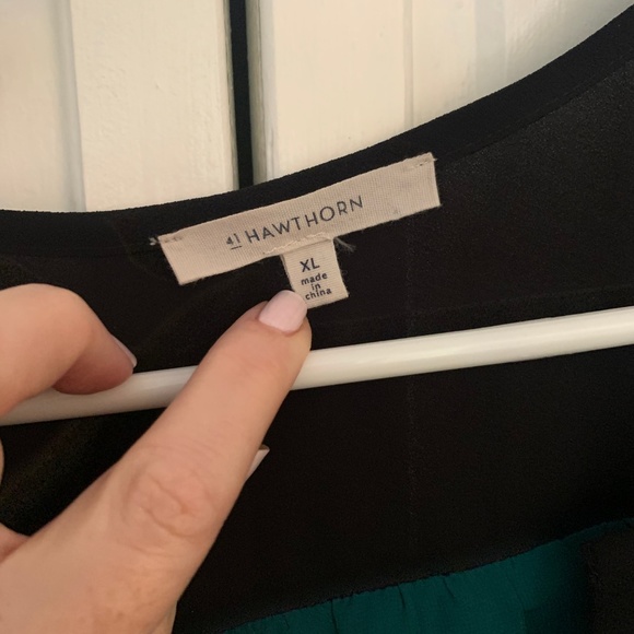 Green & Black Lana Lace Detail Blouse - Picture 5 of 6